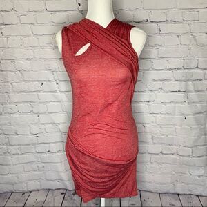 LAST CHANCE- Zara WBB Collection Heathered red sleeveless faux wrap dress
